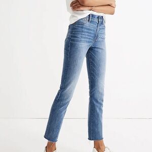 Madewell Women Plus Sz 36 Raw Hem High Rise Comfort Stretch Perfect Vintage Jean